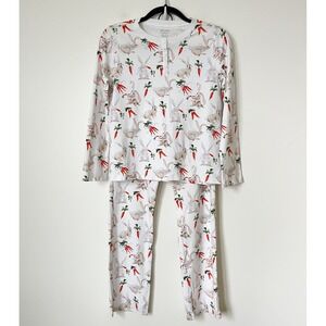 Hart + Land Organic Pima Cotton Easter Bunny Rabbit Pajamas Womens Small